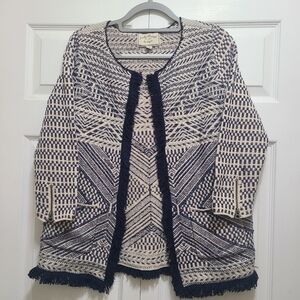 Lucky Brand Fringed Boho Open Cardigan Size‎ Large